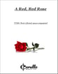 A Red, Red Rose TTBB choral sheet music cover